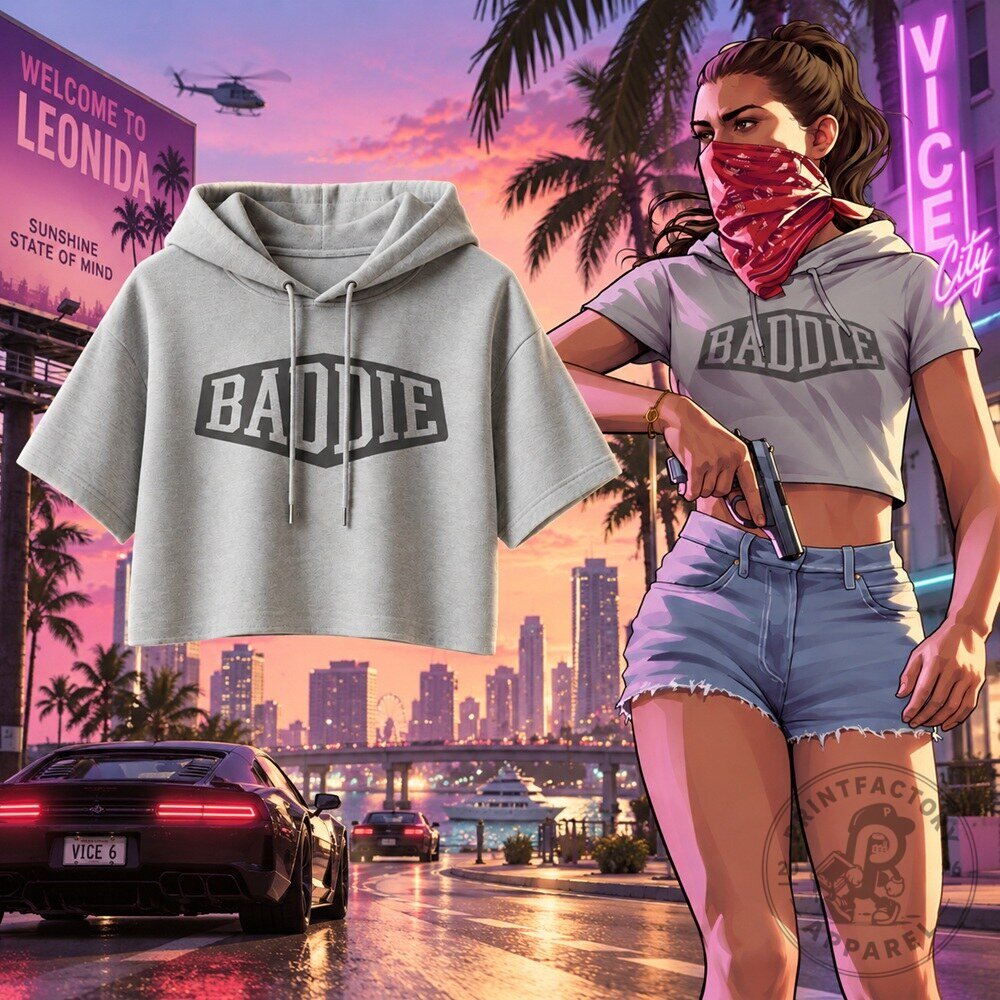 GTA 6 Lucia Baddie Crop Hoodie Hot Trend
