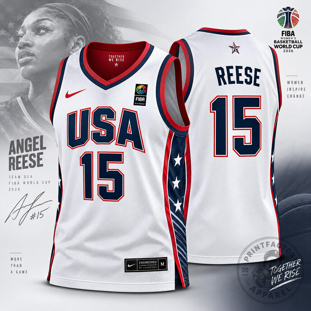 Angel Reese Team USA Jersey Showcase