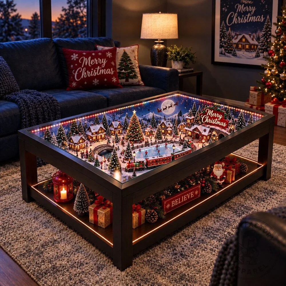 Festive Christmas Village Coffee Table Trend 2026