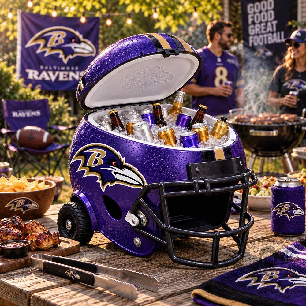 "Chill with Style: 2026 Baltimore Ravens Football Helmet Cooler" 36 Baltimore Ravens Football Helmet Cooler 2026