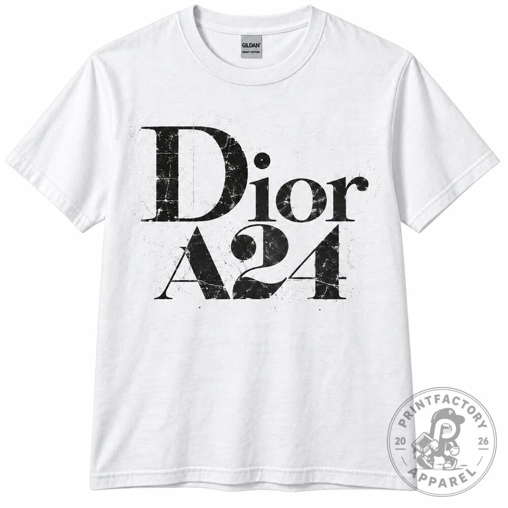 Dior A24 Vintage Cinema Tee for Fashionable Film Enthusiasts