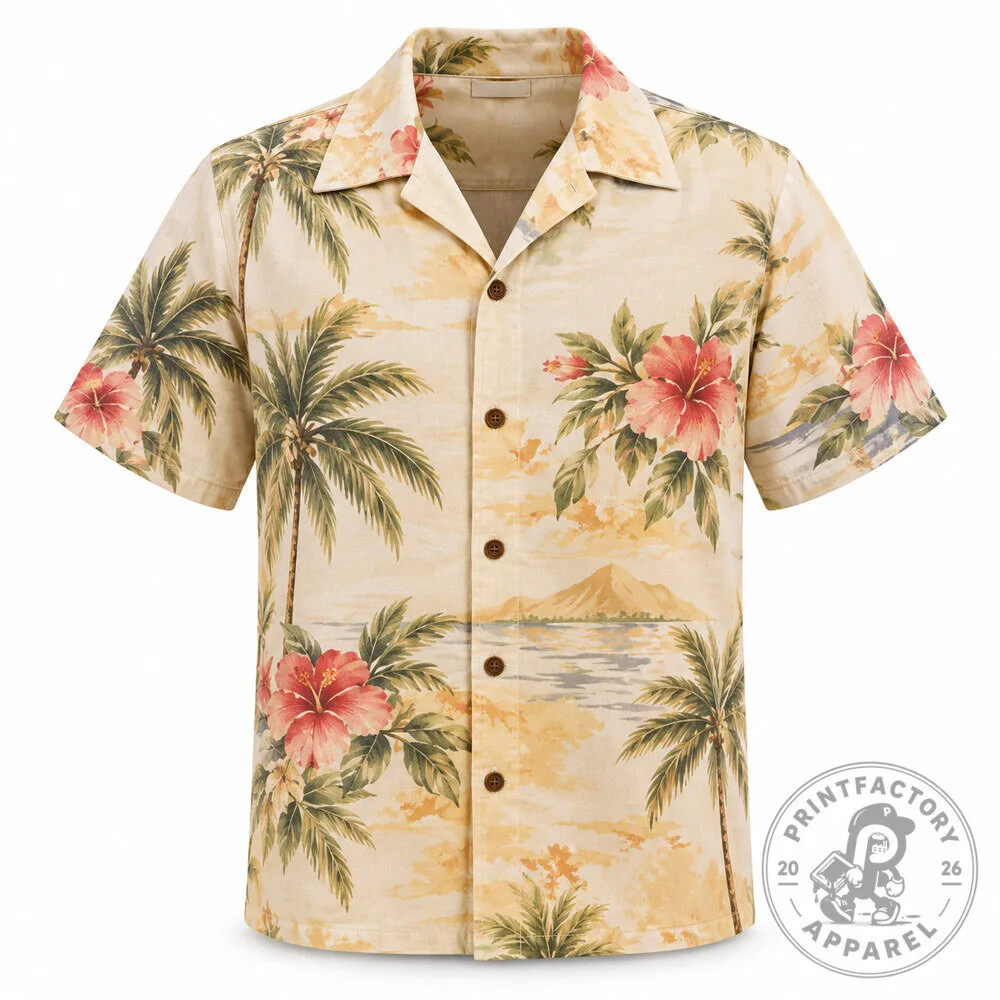GTA VI Men's Vintage Floral Hibiscus Palm Tree Hawaiian Shirt 8 GTA VI Men