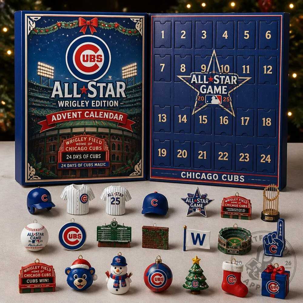 24 Day Cubs Baseball Advent Calendar With Wrigley Field All Star Collectibles
