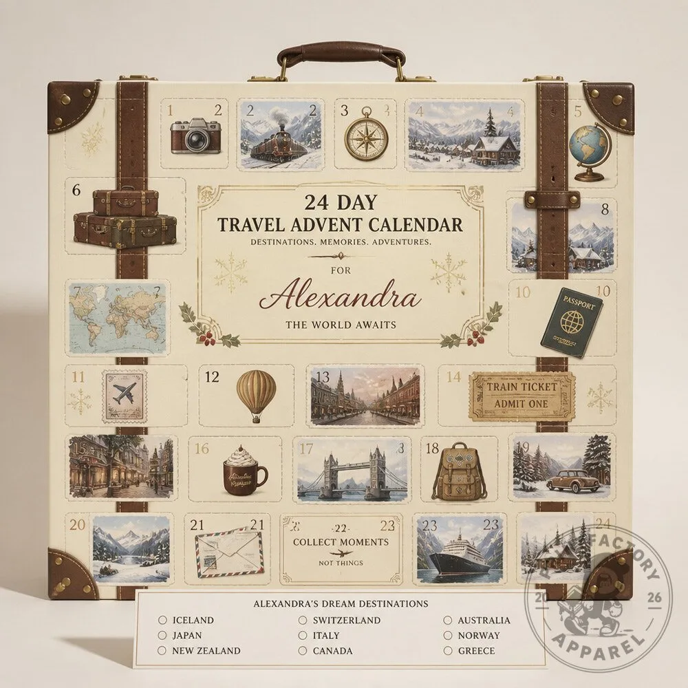 Travel Advent Calendar With Personalized Journey Prompts and Collectible Travel Tokens