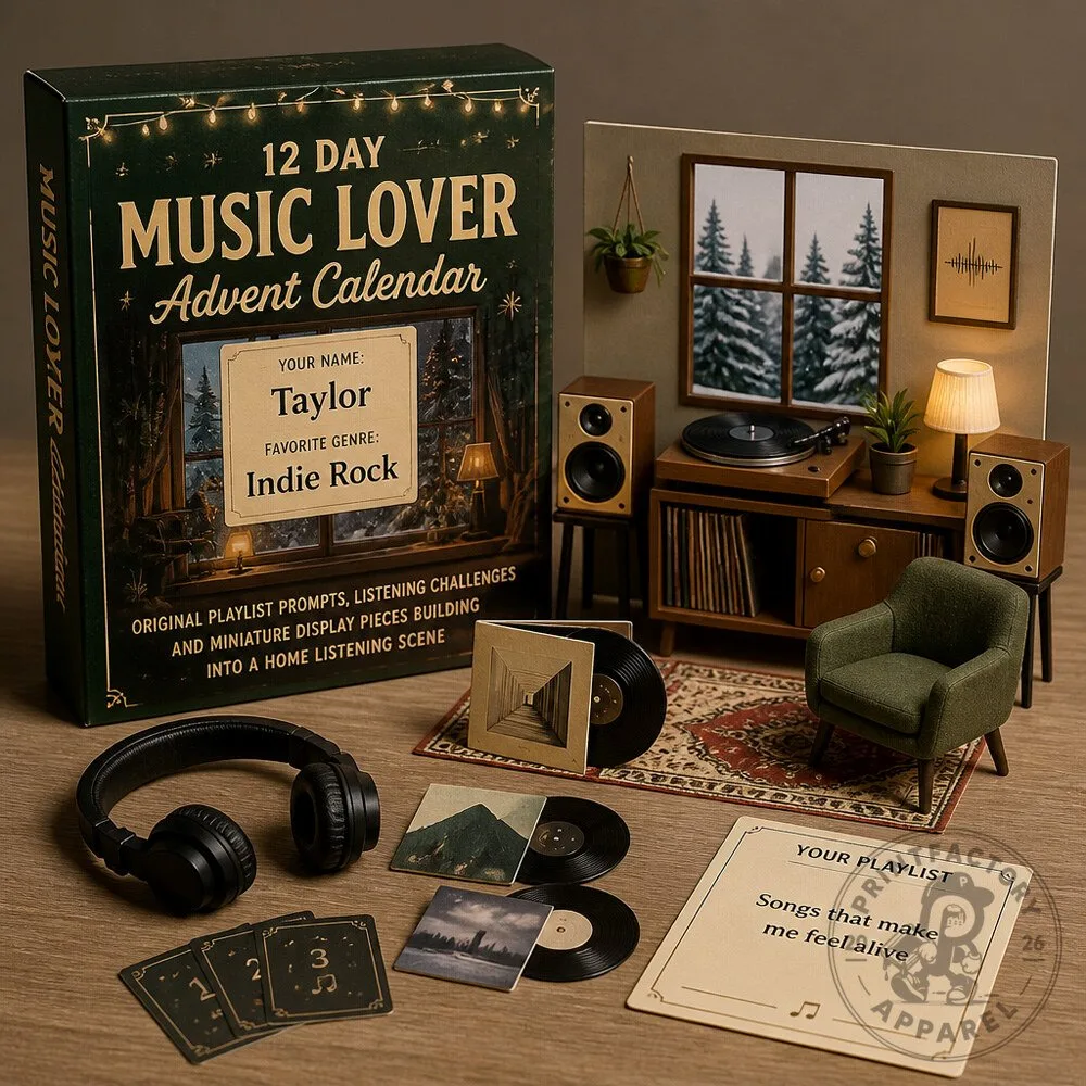 Music Lover Advent Calendar With Personalized Listening Challenges and Display Pieces