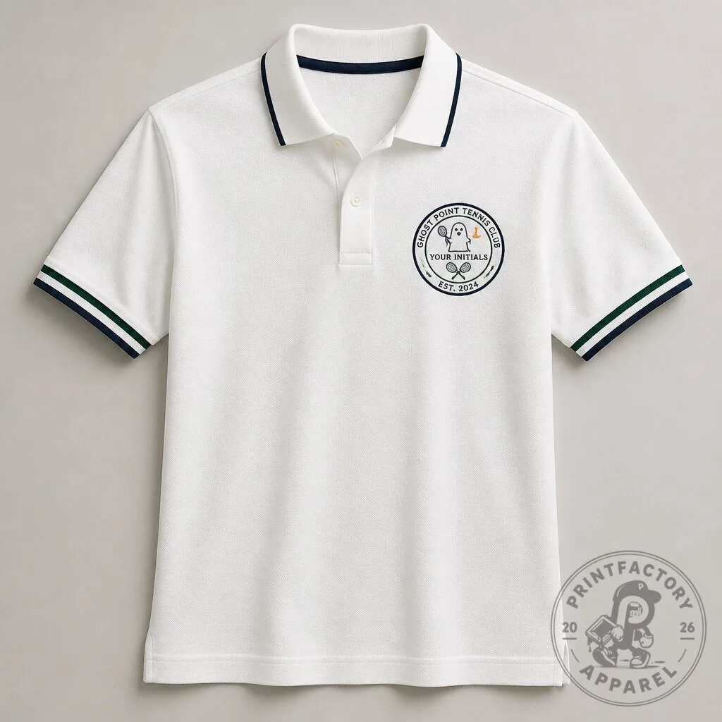 Haunted Racquet Club Polo Shirt - Subtle Halloween Tennis Club
