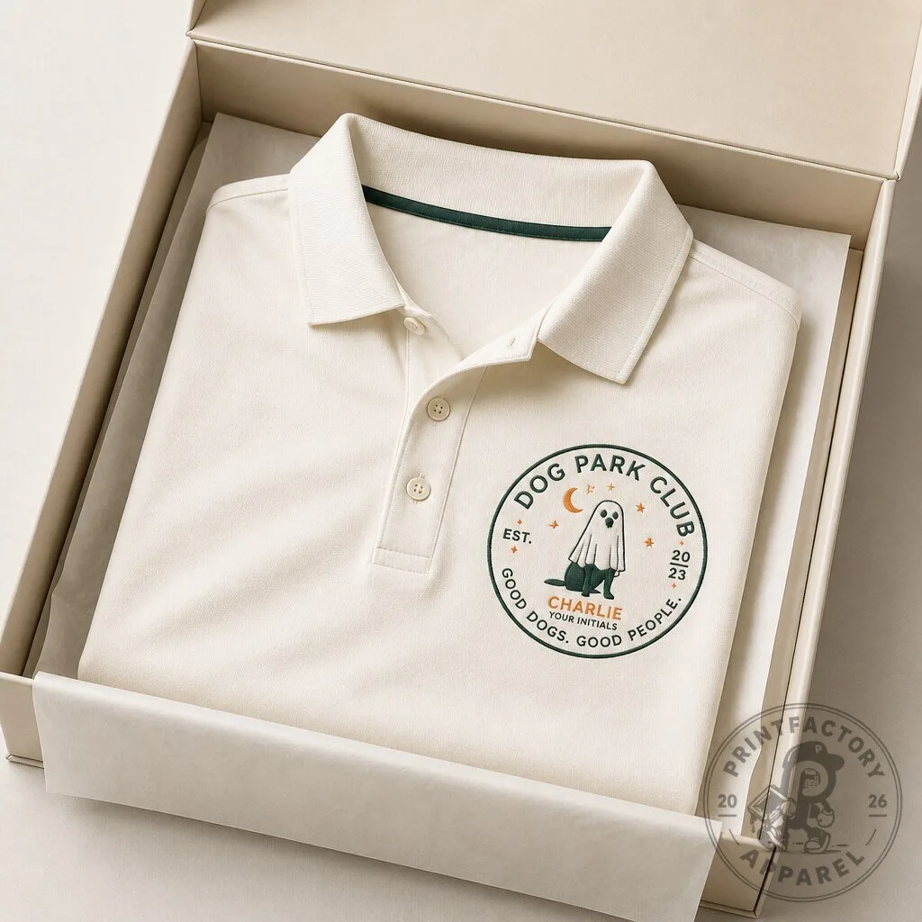Dog Park Club Polo Shirt - Subtle Halloween Dog Owner Apparel