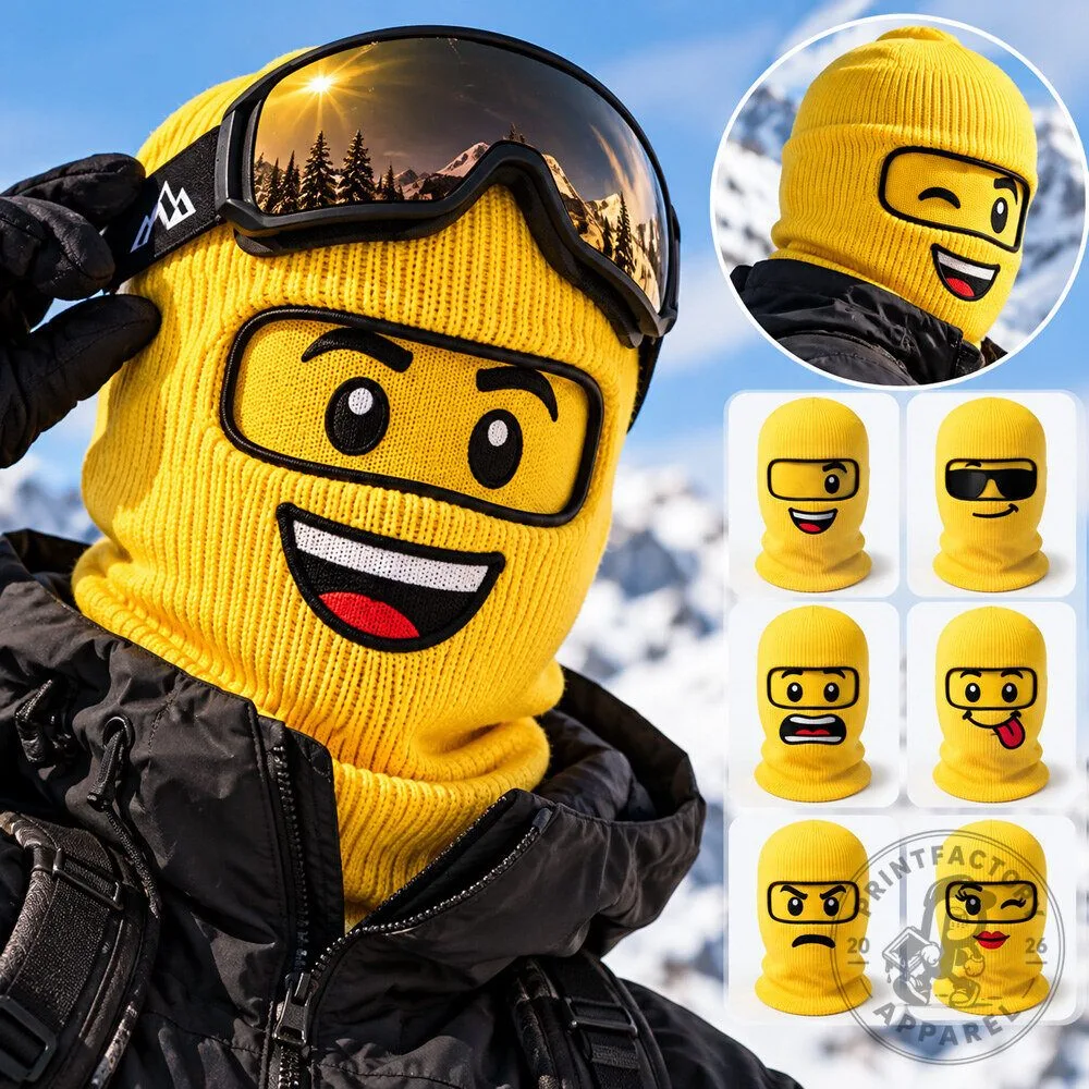 "Top 2026 Holiday Gifts: LEGO, Pokemon Advent, Big Boy Ornament" 9 LEGO Minifigure Expression Yellow Balaclava Funny Outdoor Sports Choose Option