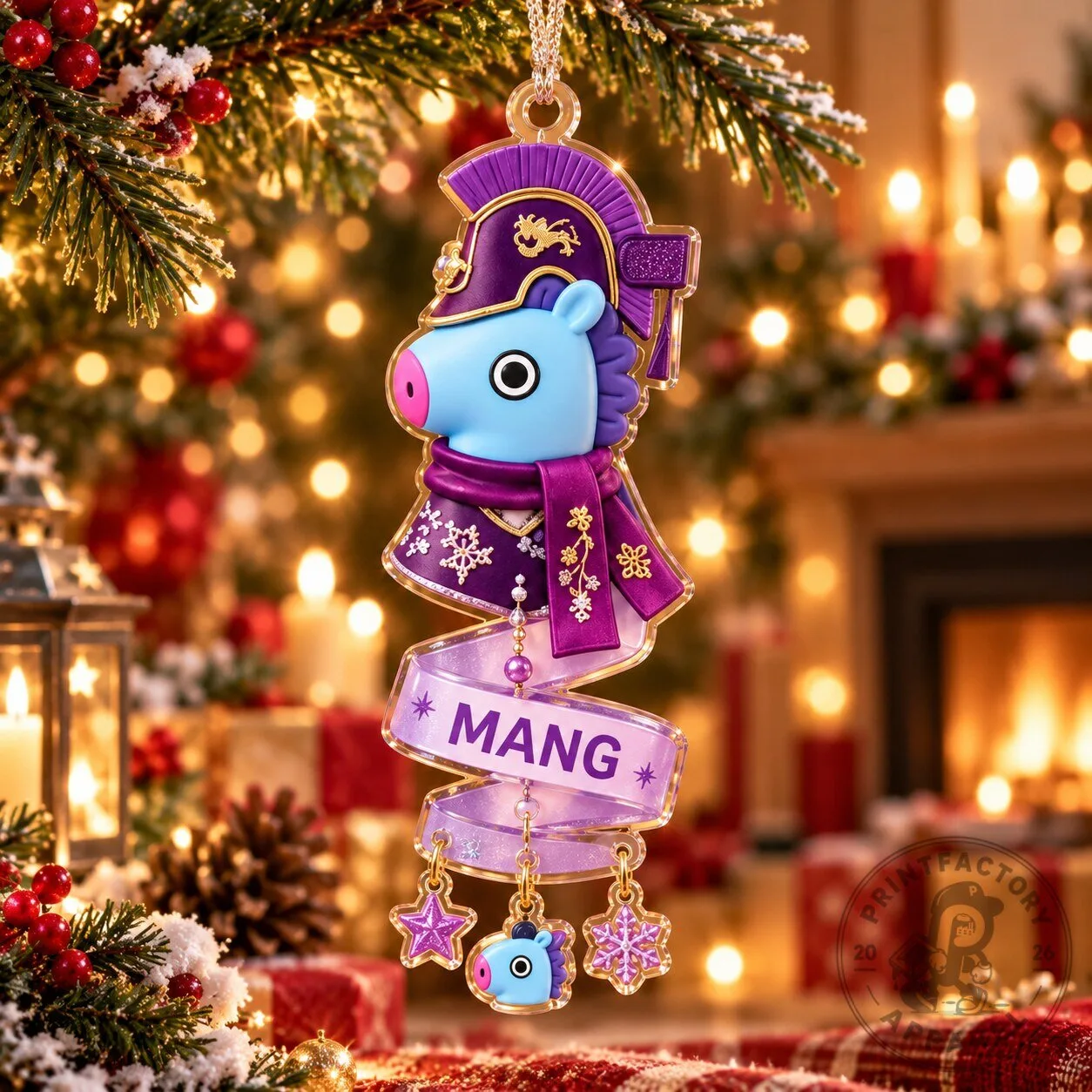 MANG Purple Royal Christmas Acrylic Ornament Decor