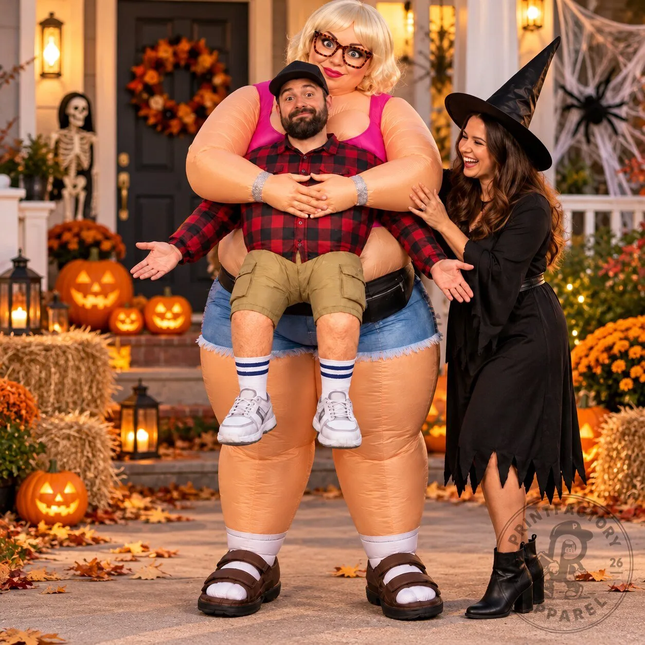 Funny “She Won’t Let Go” Clingora Inflatable Carry Costume For Festive