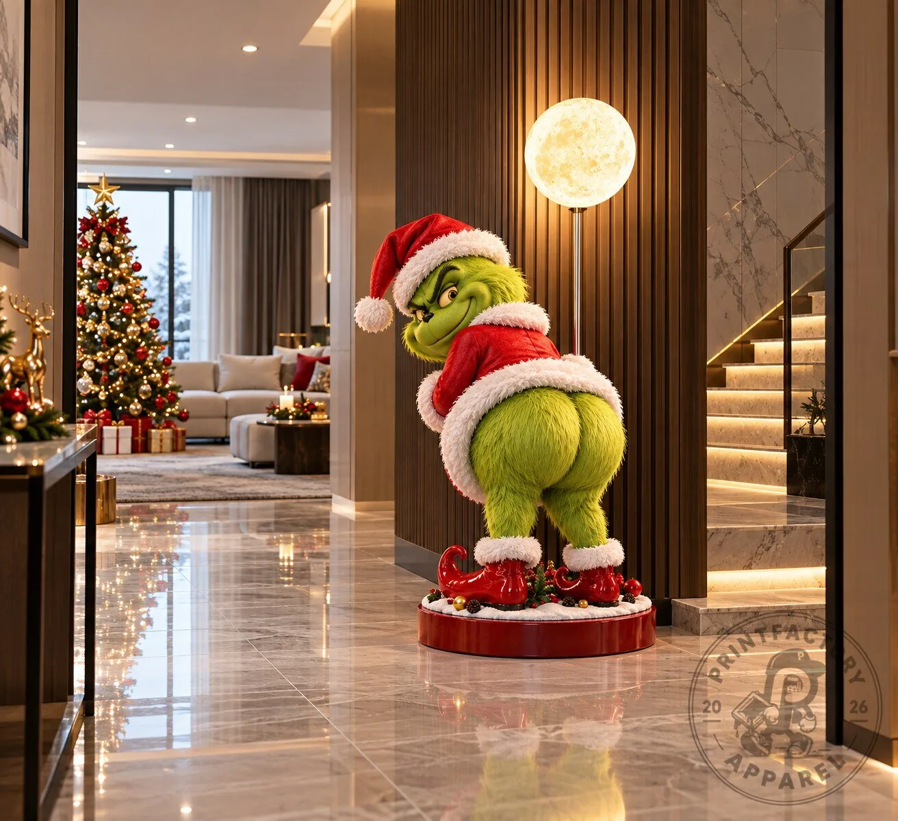 Grinch Butt Christmas Figurine Home Decor 2026 Limited Edition